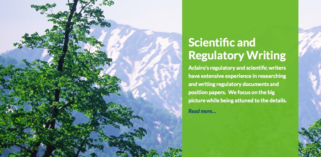Scientific and Regulatory Writing